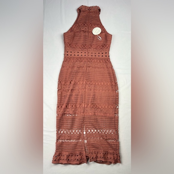 New Two Sisters Rivers Midi Dress Mauve Size 6 - Picture 9 of 10